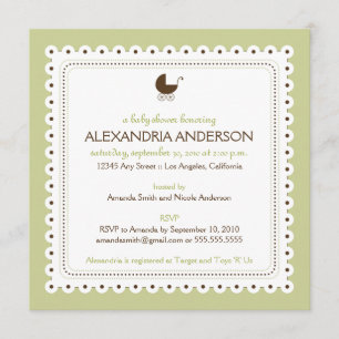 (Mint) Precious Custom Baby Shower Invitation