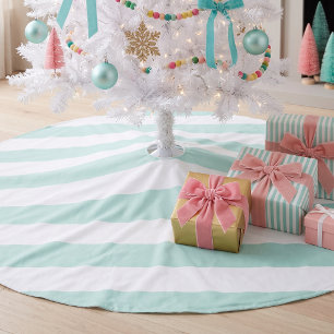 Mint Preppy Stripes Brushed Polyester Tree Skirt