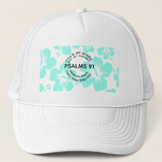 Mint psalms 91 flower  trucker hat