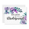 Mint & Purple Floral Will You Be My Bridesmaid