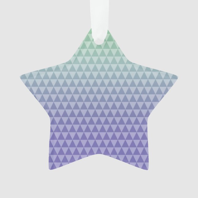 Mint Purple Triangles Ornament (Front)