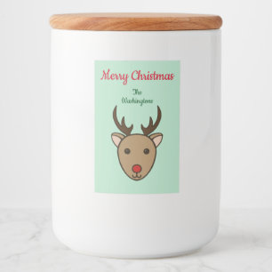 Mint Reindeer Food and Beverage Label Set