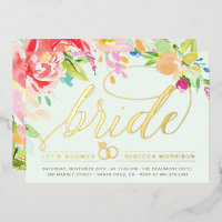 Mint | Roses & Gold Diamond Ring Bridal Shower