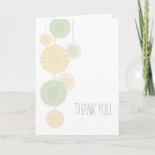 Mint Rosettes Thank You Card
