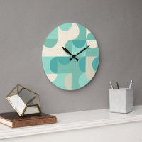 Mint Seafoam Teal Blue Green Retro Art Pattern