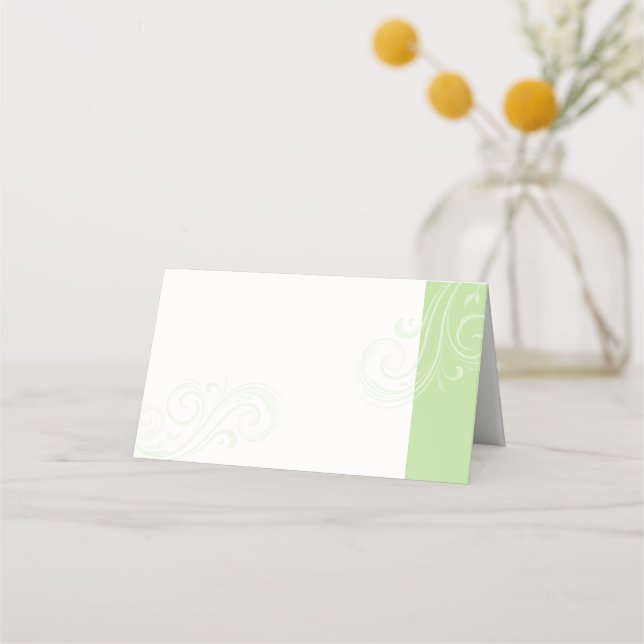 Mint Seating Card, Caroline Wedding Collection Place Card (Front)