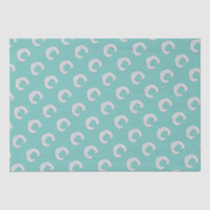 Mint Silver Letter C Tissue Paper