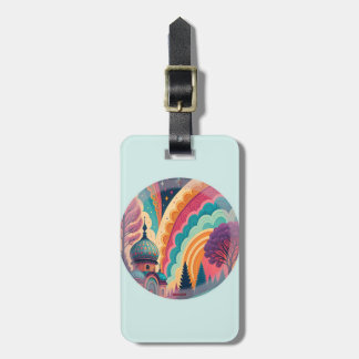 Mint Sky Dome Travel Luggage Tag – Customisable