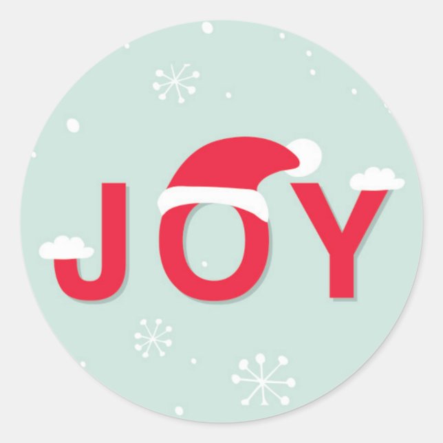 Mint Snow Joy Holiday Stickers (Front)