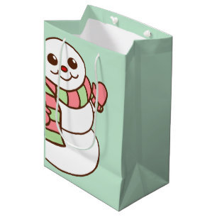 Mint Snowman Gift Bag