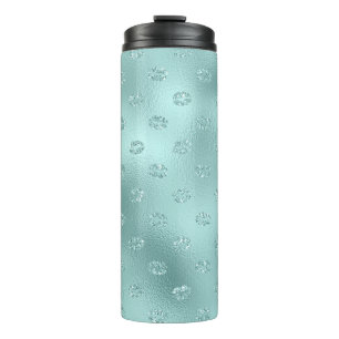 Mint Sparkle Lips XOXO Birthday Thermal Tumbler