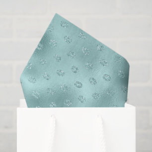 Mint Sparkle Lips XOXO Birthday Tissue Paper