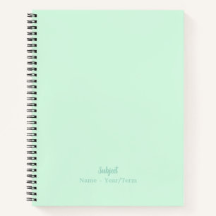 Mint Spiral Notebook