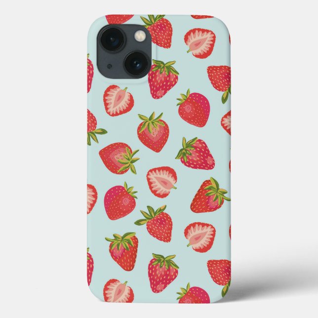 Mint Strawberry iPhone Case (Back)
