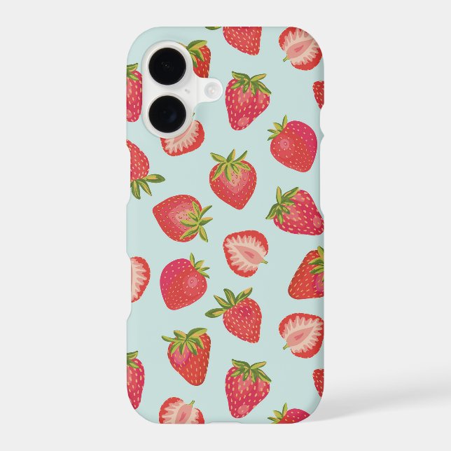 Mint Strawberry iPhone Case (Back)