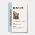 Mint Stripe Homeschool Educator ID Badge