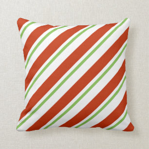 Mint Stripe Throw Pillow