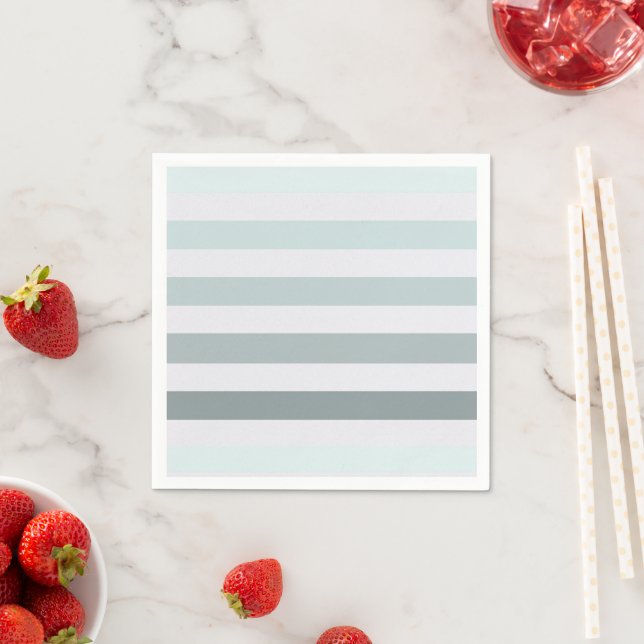 Mint Stripes Ombre Napkin (Insitu)