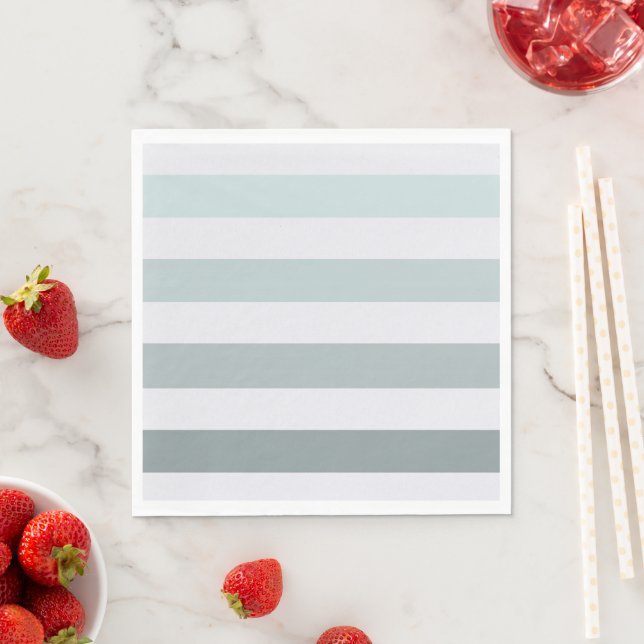 Mint Stripes Ombre Napkin (Insitu)