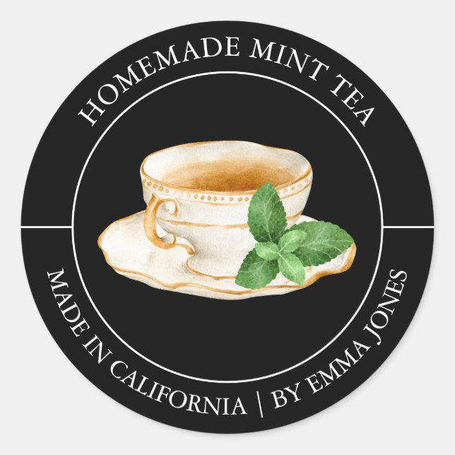 Mint Tea Modern label (Front)