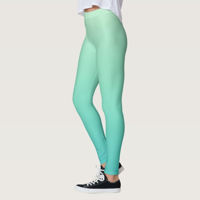 Mint Teal Gradient  Leggings (Left)