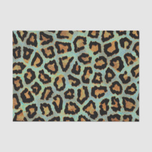 Mint Tease me teal  Leopard print tissue paper
