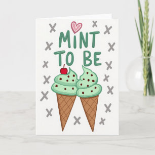 Mint To Be Couple Ice Cream Card
