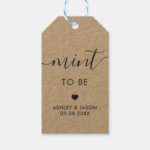 Mint to Be Gift Tag, Wedding Mints Tag, Kraft Tags