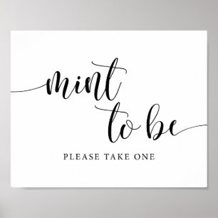 Mint To Be Rustic Wedding Mint Favours Sign