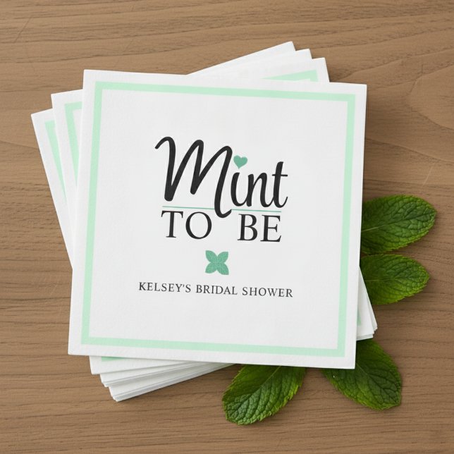 Mint to Be Wedding Bridal Shower Napkin (Mint to Be Wedding Bridal Shower Napkins
)