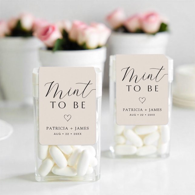 Mint to Be Wedding Favour Label (Fun Wedding Favor Labels)