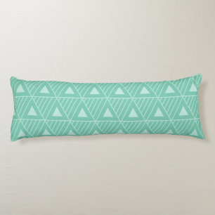 Mint Triangles Modern Pattern Custom Background Body Cushion