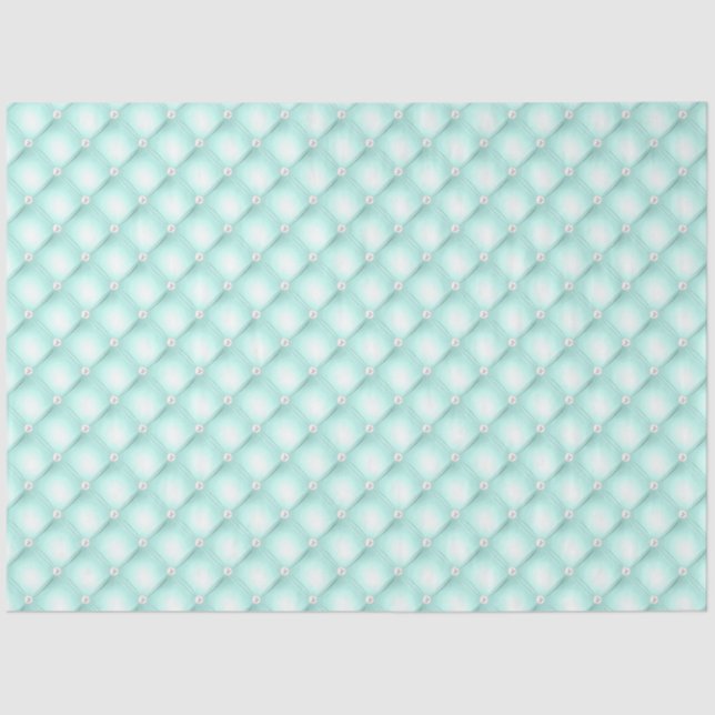 Mint Tufted Pearls Tissue Paper (Front)