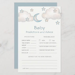 Mint Turquois Boy Baby Shower Predictions & Advice