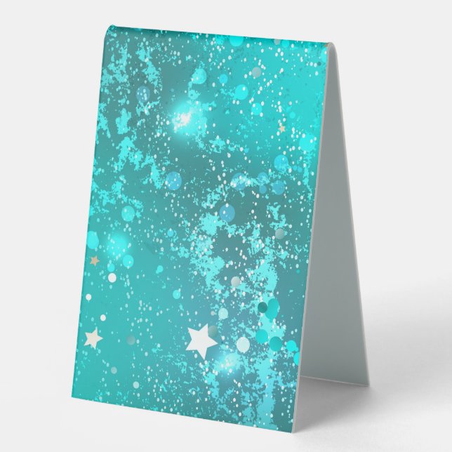 Mint Turquoise Foil Background (Front)