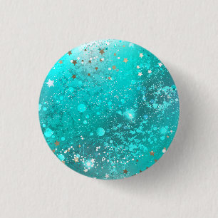 Mint Turquoise Foil Background 3 Cm Round Badge