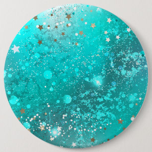 Mint Turquoise Foil Background 6 Cm Round Badge