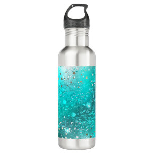 Mint Turquoise Foil Background 710 Ml Water Bottle