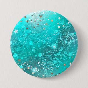 Mint Turquoise Foil Background 7.5 Cm Round Badge