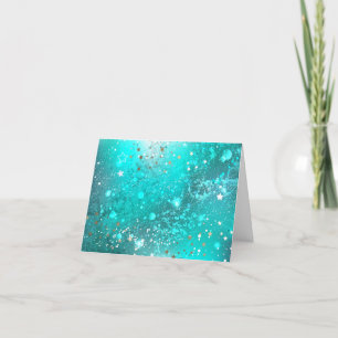 Mint Turquoise Foil Background Announcement