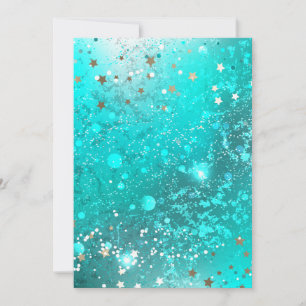 Mint Turquoise Foil Background Announcement