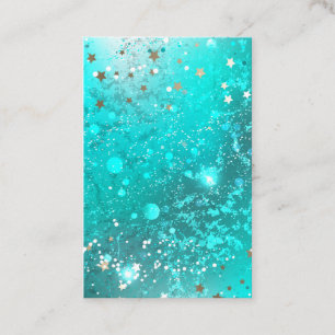 Mint Turquoise Foil Background Business Card