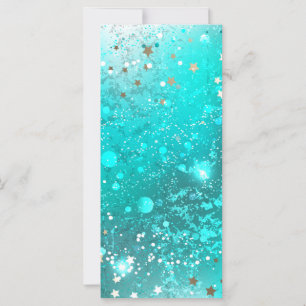 Mint Turquoise Foil Background Card