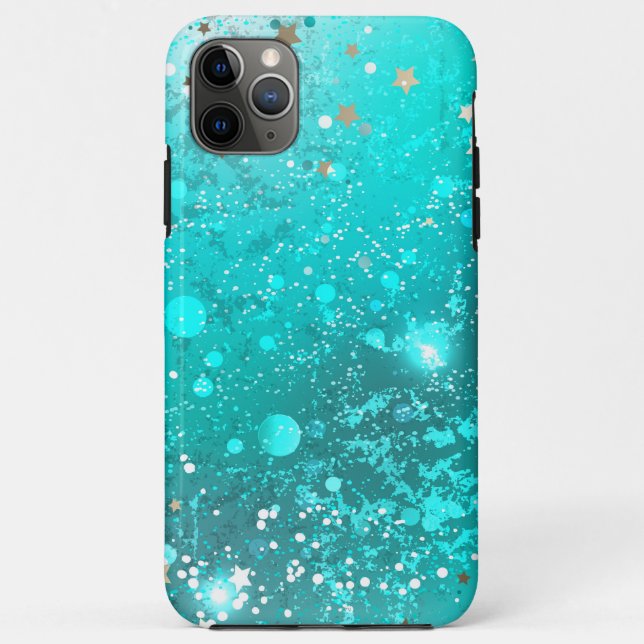 Mint Turquoise Foil Background Case-Mate iPhone Case (Back)