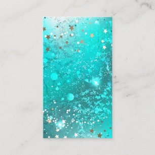 Mint Turquoise Foil Background Enclosure Card