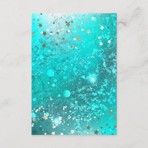 Mint Turquoise Foil Background Enclosure Card