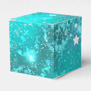 Mint Turquoise Foil Background Favour Box