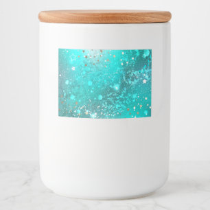 Mint Turquoise Foil Background Food Label