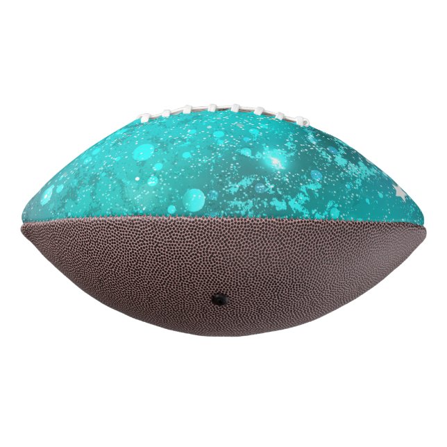 Mint Turquoise Foil Background Football (Rotated 270)
