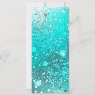 Mint Turquoise Foil Background Invitation